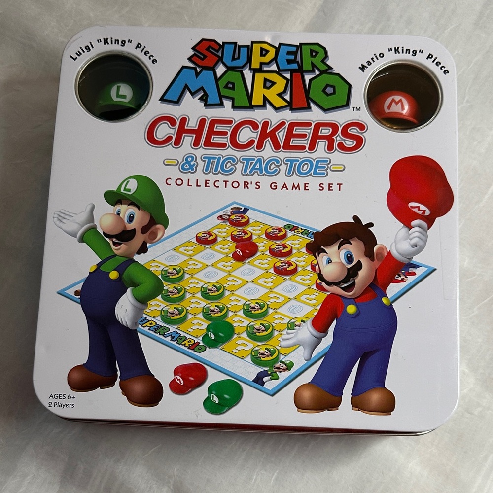 Nintendo Super Mario Checkers & Tic Tac Toe Set